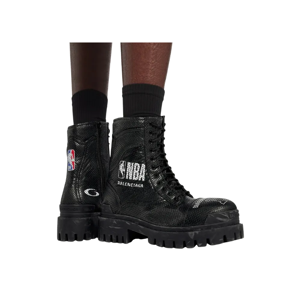 Balenciaga NBA Collaboration Combat Strike Boot in Black