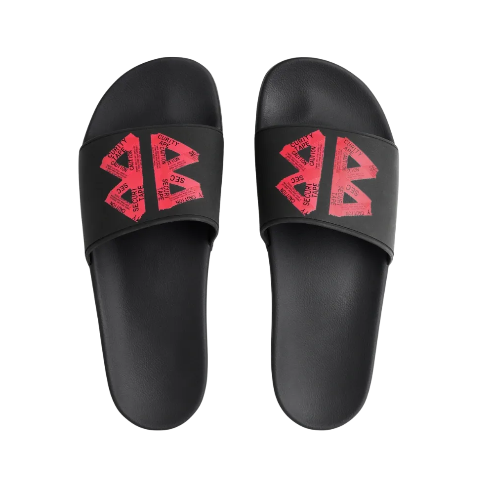 Balenciaga Pool Slide Sandal In Black and Red
