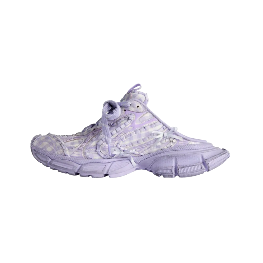 Balenciaga 3XL Check Mule In Lilac