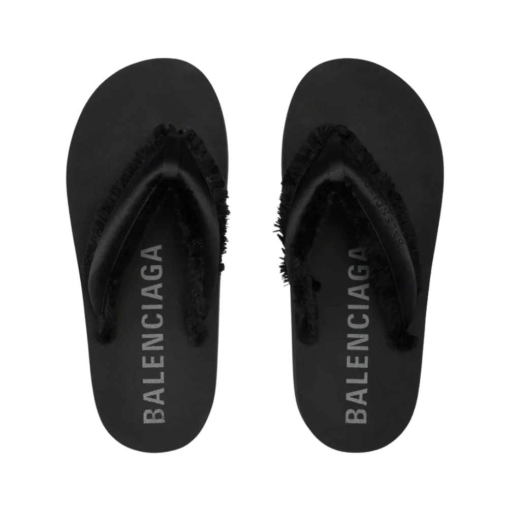 Balenciaga Jet Lag Thong In Black