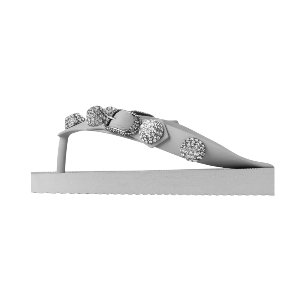 Balenciaga Cagole Thong Sandal In Crystal