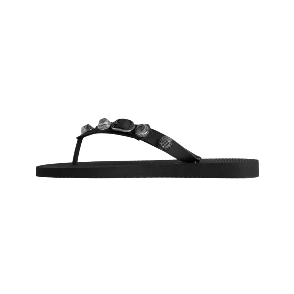Balenciaga Cagole Thong Sandal In Black