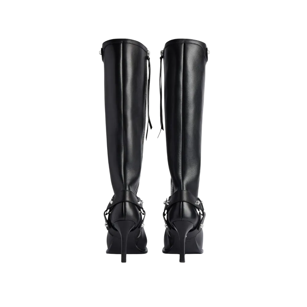 Balenciaga City Boot With Harness In Black