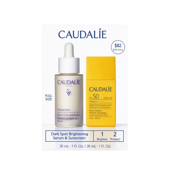 Caudalie Vinoperfect Dark Spot Brightening Serum & Sunscreen SPF 50 Set