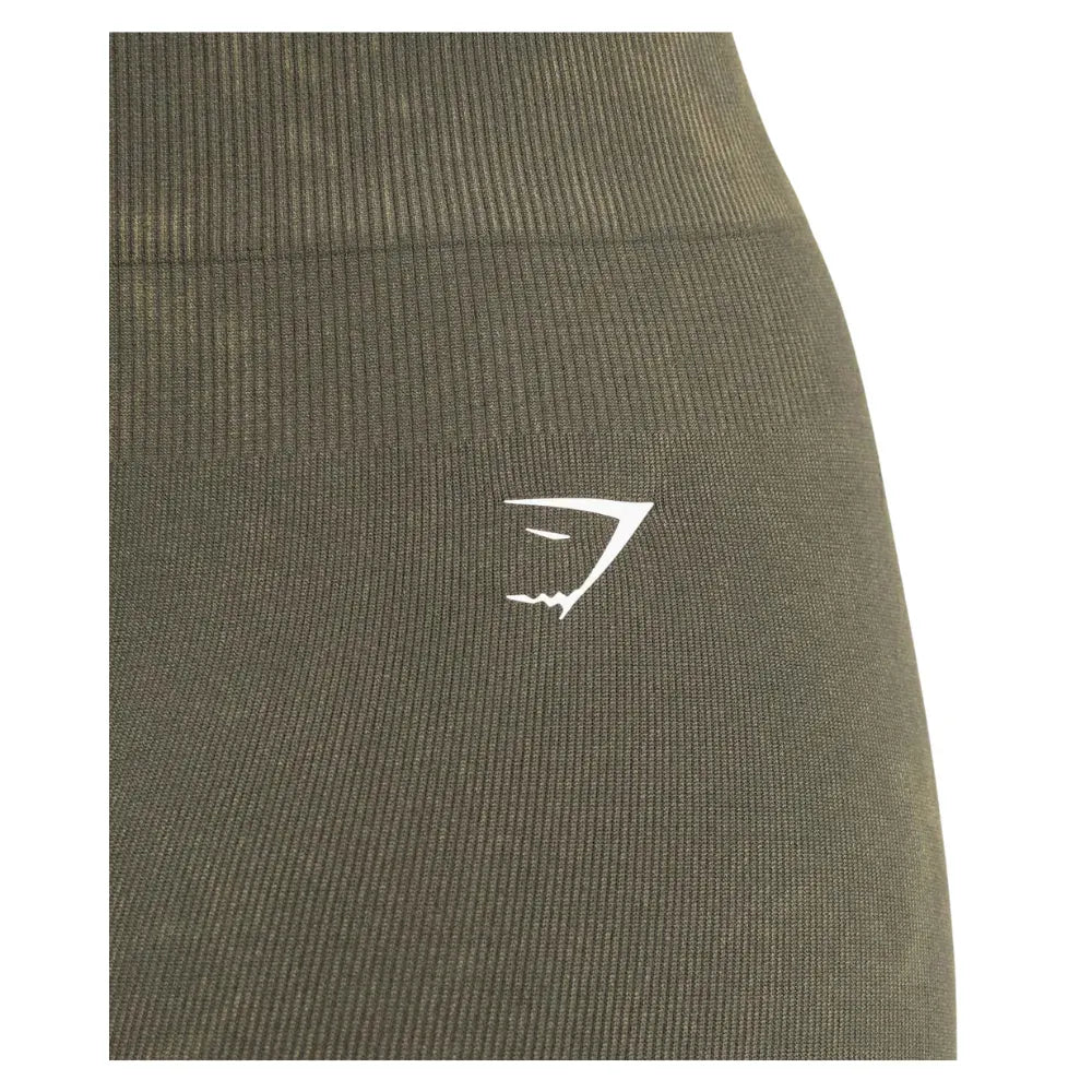 Gymshark Gains Seamless Washed Shorts Strength Green