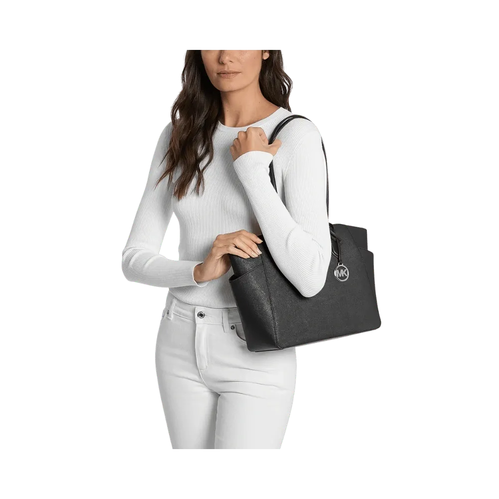Michael Kors Marilyn Medium Saffiano Leather Tote Bag Black