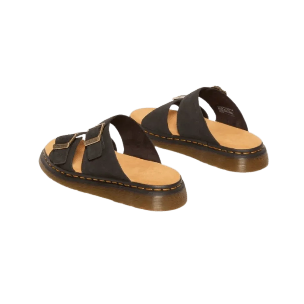 Dr Martens Josef Suede Slide Sandals Black