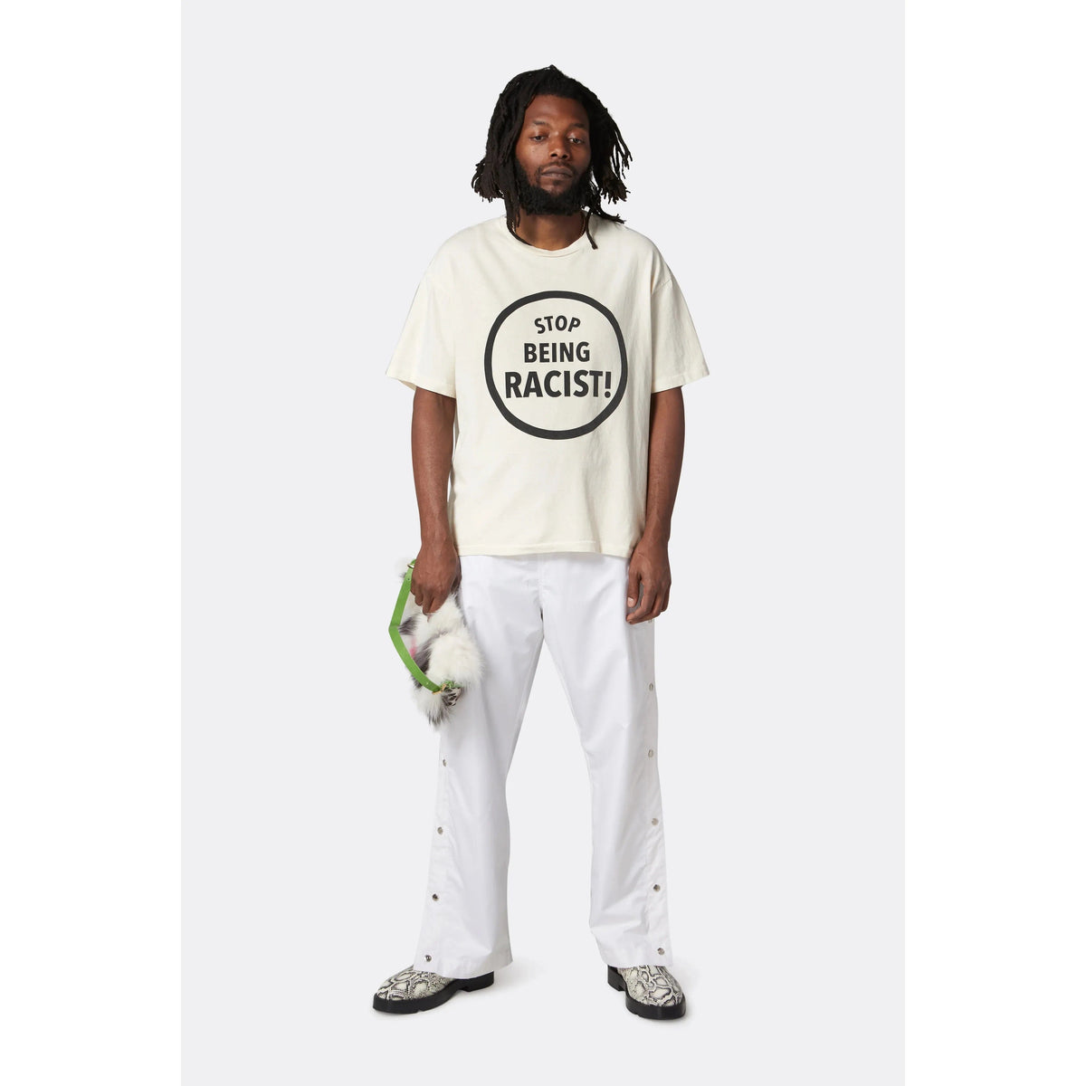 Gallery Dept Gallery Dept Gallert Dept. Stop Being Racist Tee 'cream'