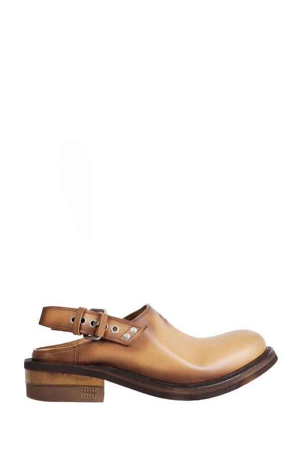 Miu Miu Miu Miu Foule Leather Mules