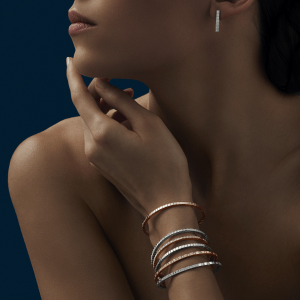 Chopard Chopard 18k Rose Gold Ice Cube Bangle Bracelet - 857702-5009