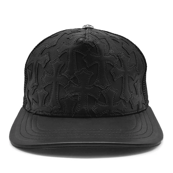 Chrome Hearts Chrome Hearts Leather Multi Cross Patch Trucker Hat
