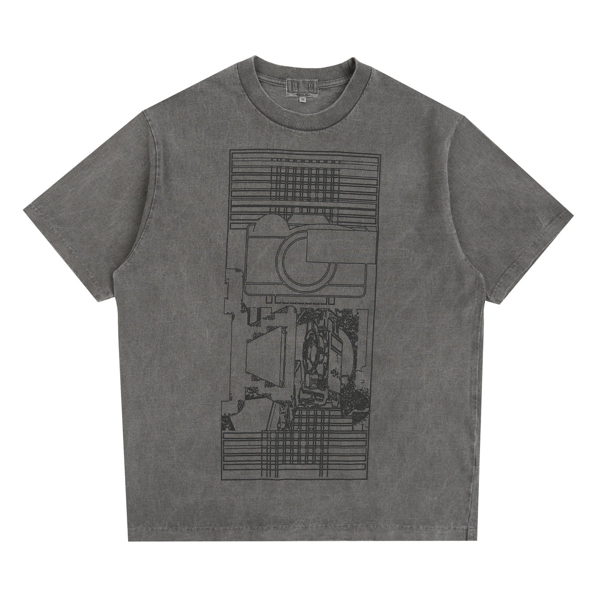 Cav Empt Cav Empt Overdye Md The Camera T-Shirt - Charcoal