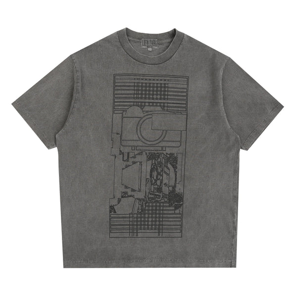 Cav Empt Cav Empt Overdye Md The Camera T-Shirt - Charcoal