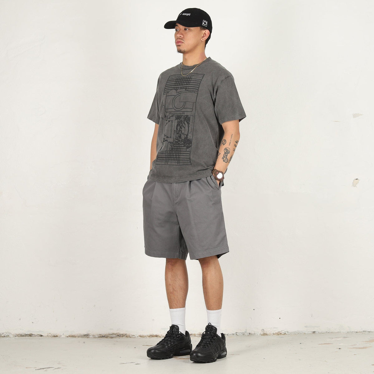 Cav Empt Cav Empt Overdye Md The Camera T-Shirt - Charcoal