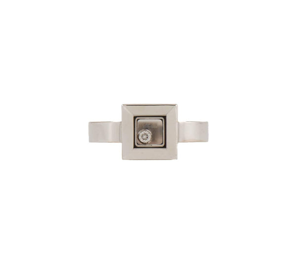 Chopard Chopard 0.05ct Happy Diamonds Square Ring In 18k