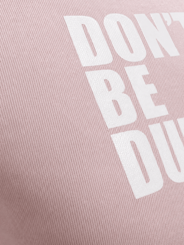 24songs 24songs Don't Be Dumb Baby Tee In Pink