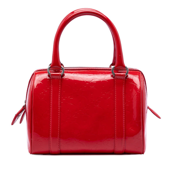 Dior Dior Oblique Patent Boston Bag