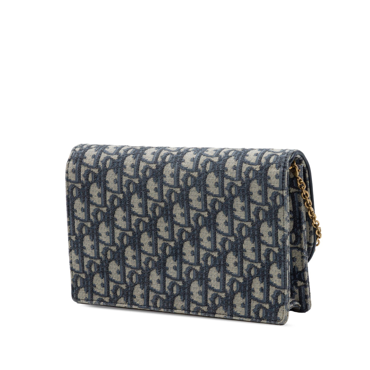 Dior Dior Oblique Canvas Saddle Pouch Wallet On Chain