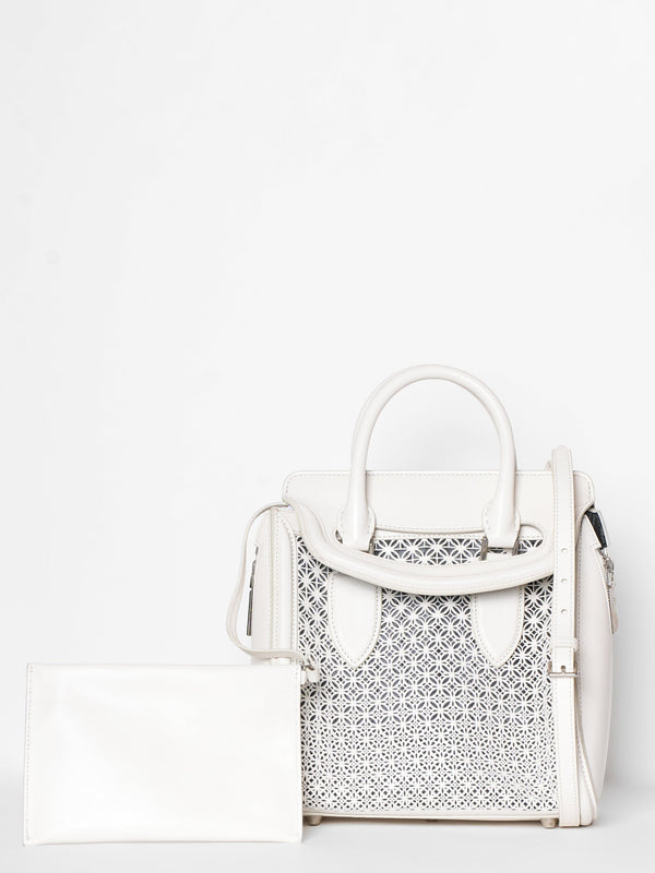 Alexander Mcqueen Alexander Mcqueen White Cutwork Handbag