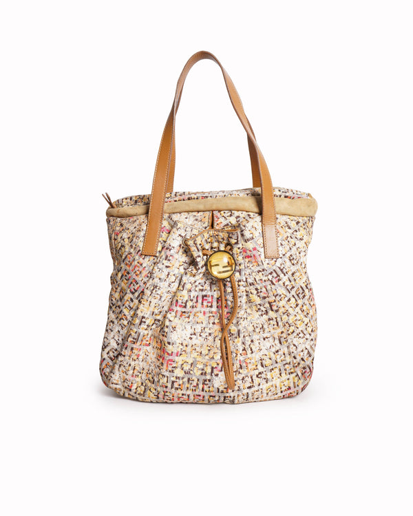 Fendi Fendi Zucca Print Drawstring Tote