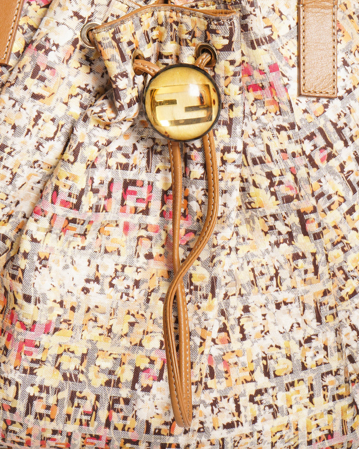 Fendi Fendi Zucca Print Drawstring Tote