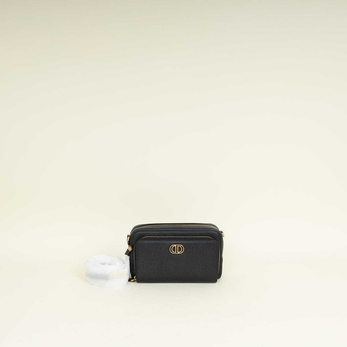 Christian Dior Christian Dior Black Caro Double Pouch Camera Bag