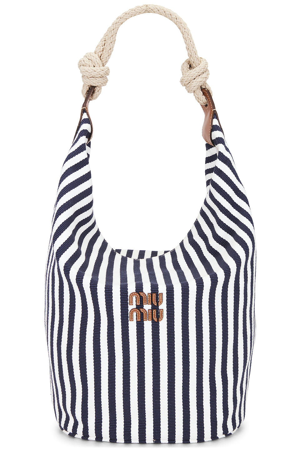 Miu Miu Miu Miu Cannette Righe Pelle Tote Bag