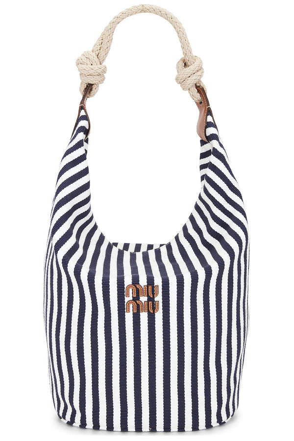 Miu Miu Miu Miu Cannette Righe Pelle Tote Bag