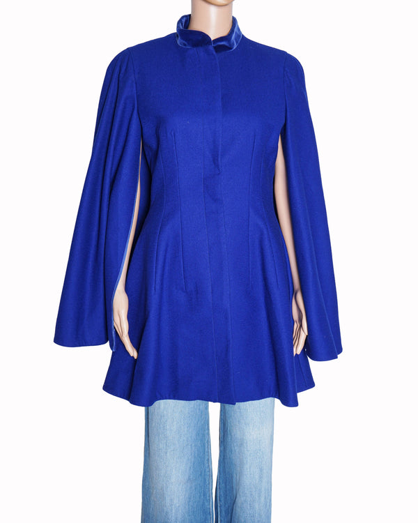 Alexander Mcqueen Alexander Mcqueen Velvet Jacket In Electric Blue