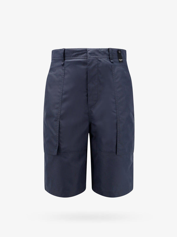 Fendi Fendi Cotton Blend Bermuda Shorts With Ff Detail