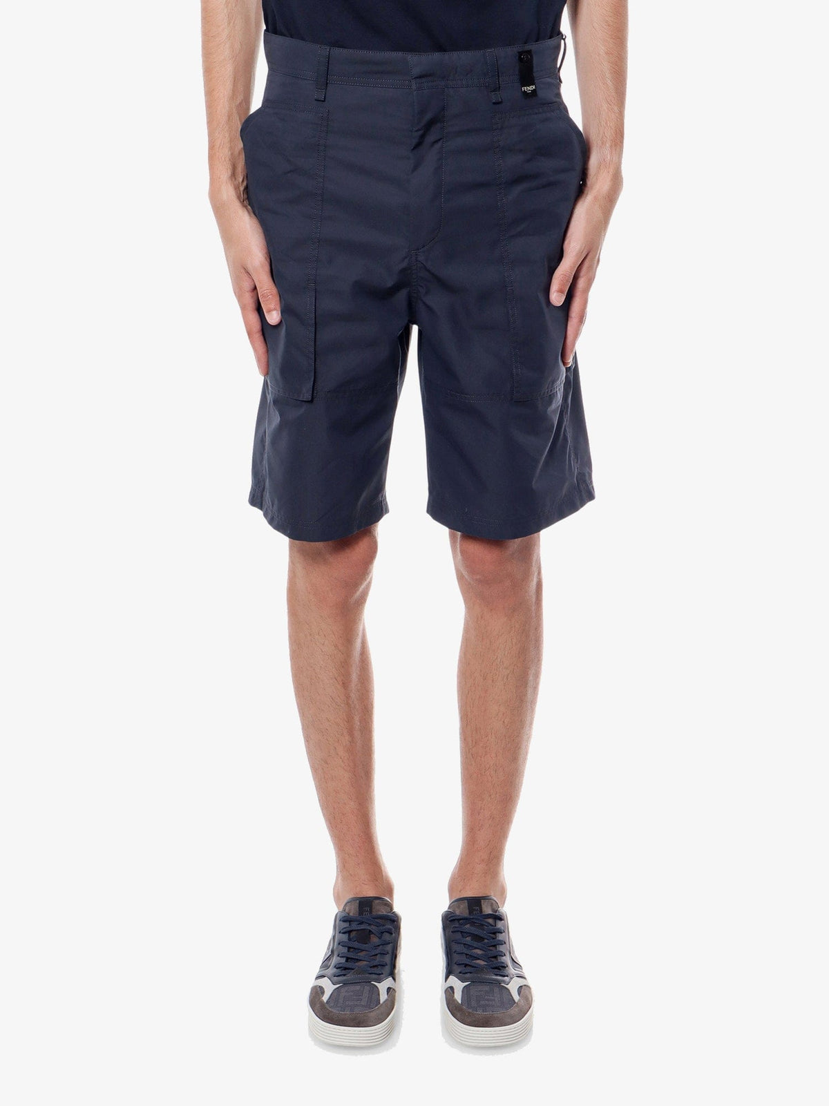 Fendi Fendi Cotton Blend Bermuda Shorts With Ff Detail