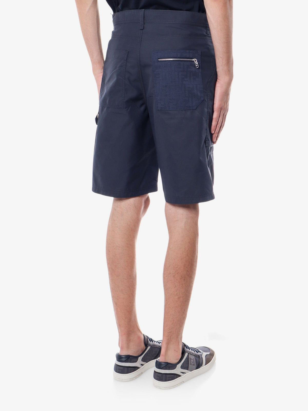 Fendi Fendi Cotton Blend Bermuda Shorts With Ff Detail