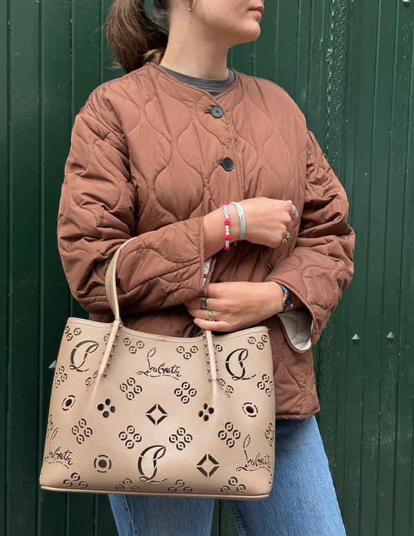 Christian Louboutin Christian Louboutin Beige Leather Cabarock Loubinthesky Tote