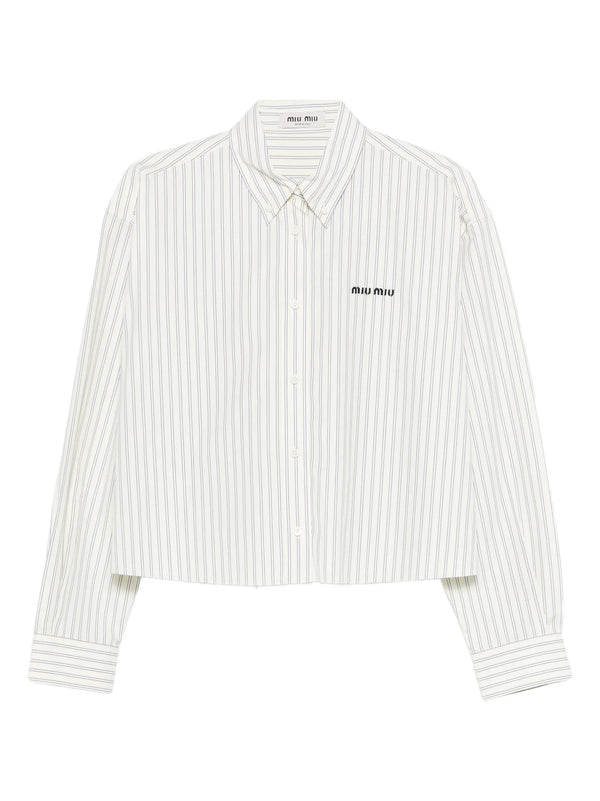 Miu Miu Miu Miu Striped Cotton Shirt