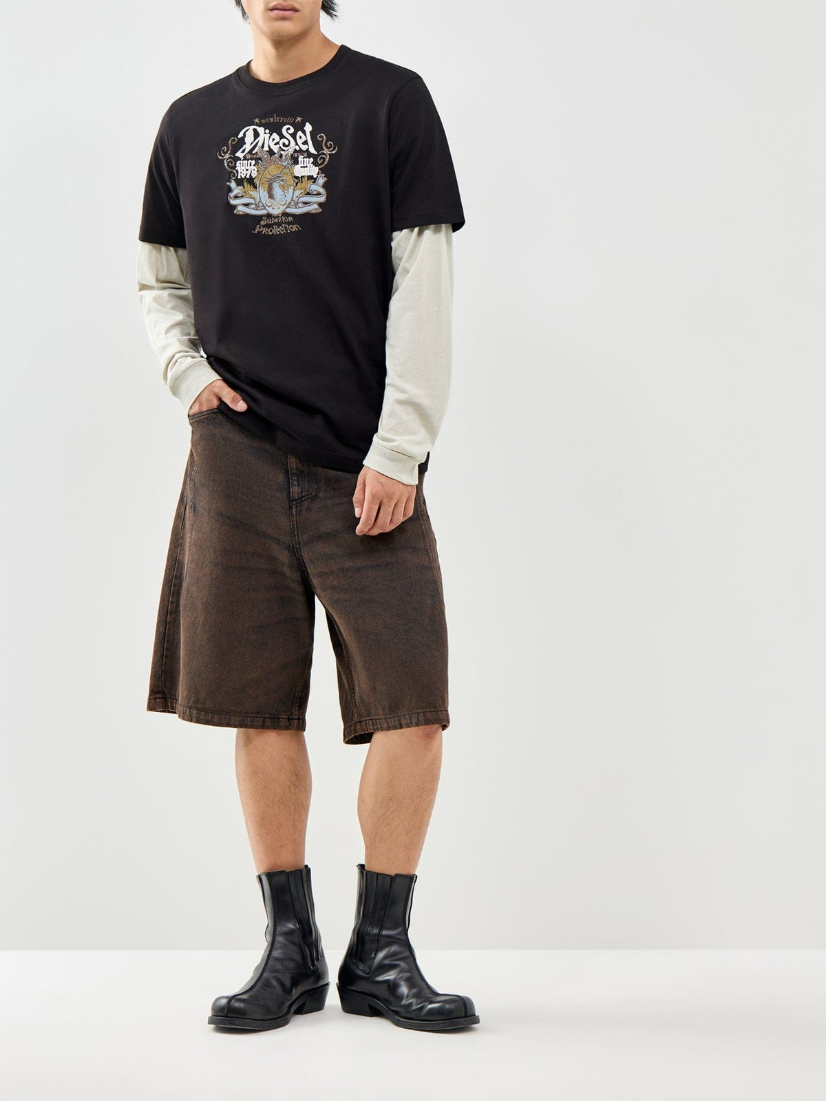 Diesel Diesel Big Crest T - Shirt Black