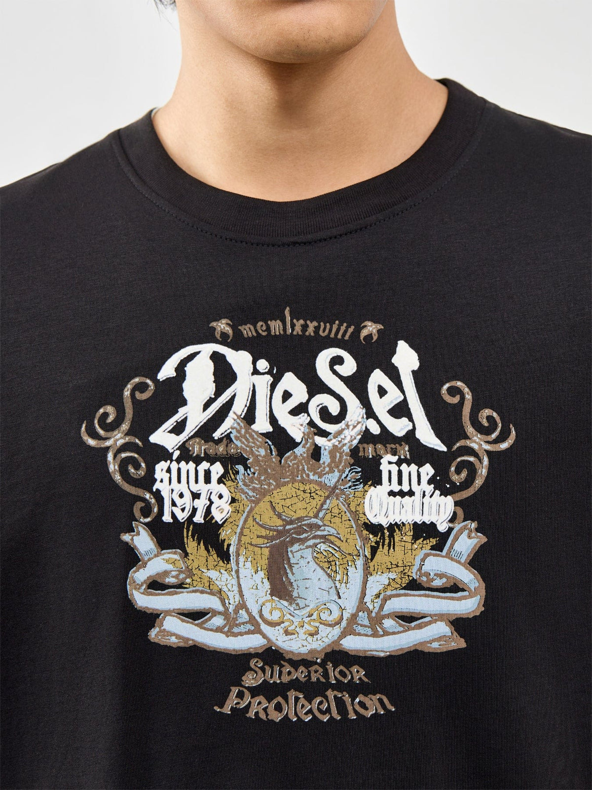 Diesel Diesel Big Crest T - Shirt Black
