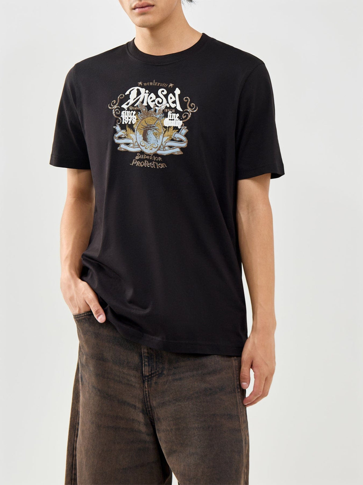 Diesel Diesel Big Crest T - Shirt Black