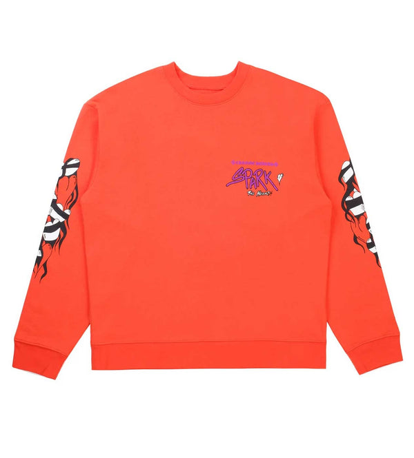 Chrome Hearts Chrome Hearts Matty Boy Spark The Heart Crewneck Red