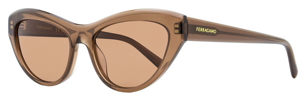 Ferragamo Ferragamo Cat Eye Sunglasses Sf1103s 232 Transparent Brown 55 Mm
