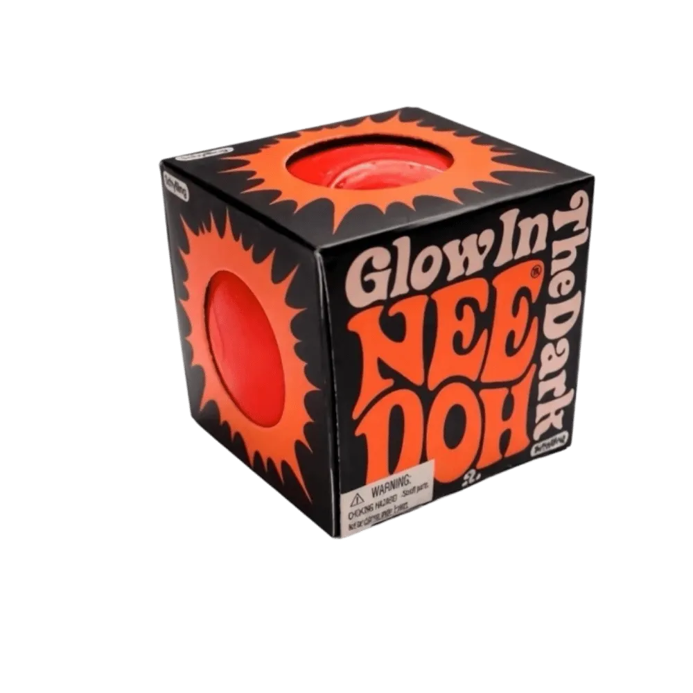 NeeDoh Glow in the Dark Squishy Fidget Toy Orange