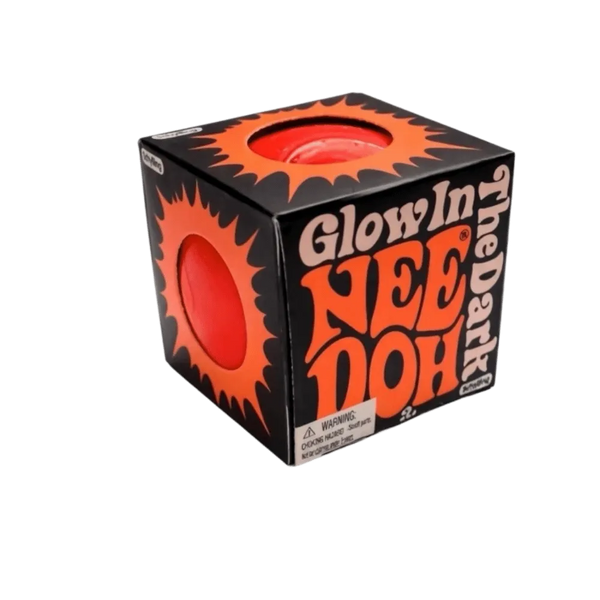 NeeDoh Glow in the Dark Squishy Fidget Toy Orange