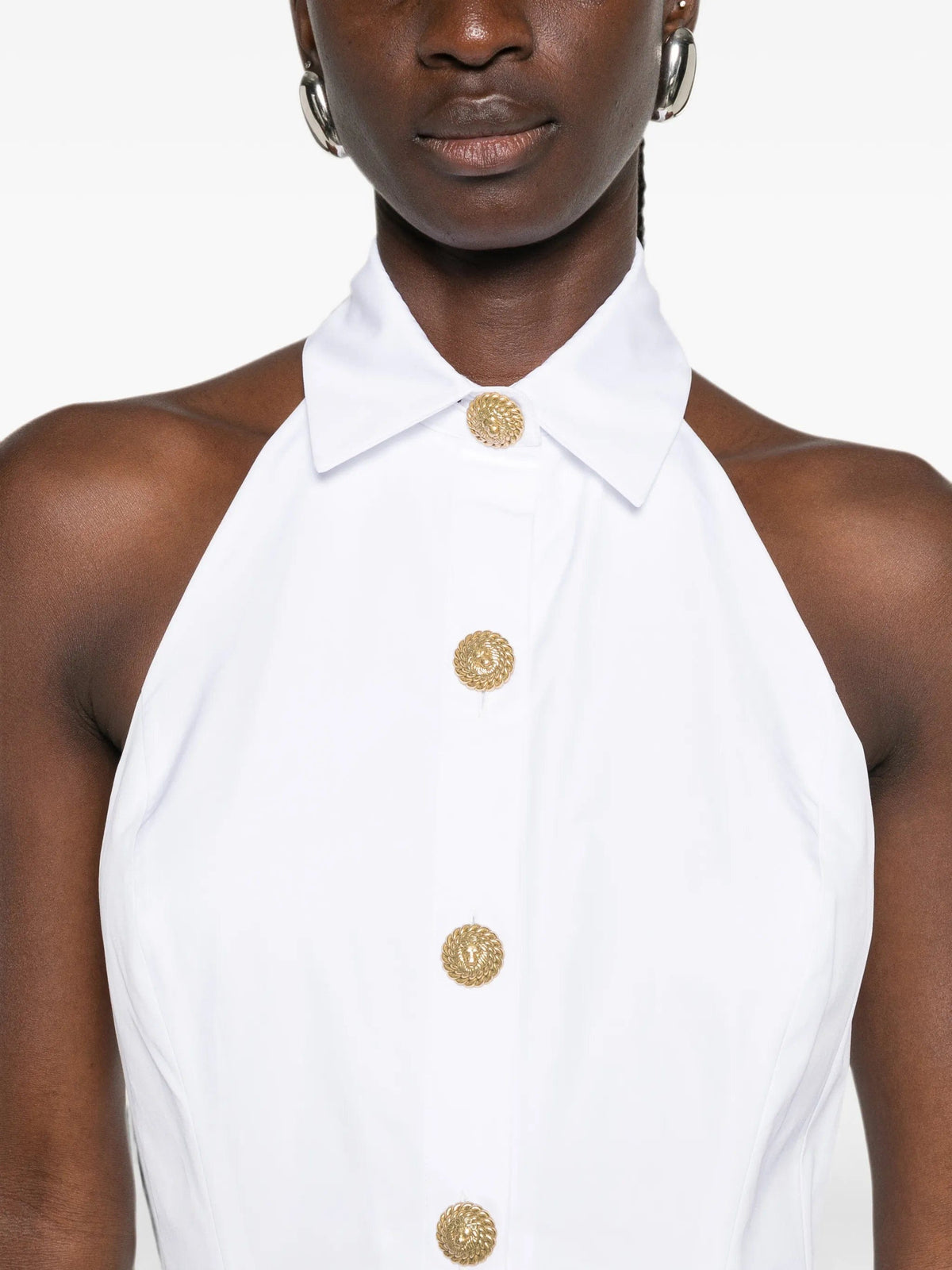 Balmain Balmain Buttoned Poplin Dress