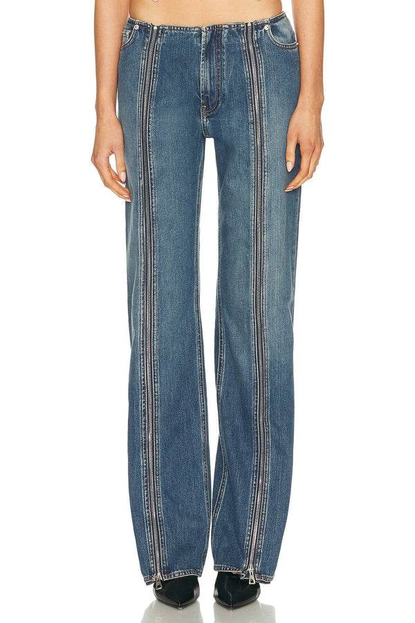 Jean Paul Gaultier Jean Paul Gaultier Front Zipped Denim Trouser