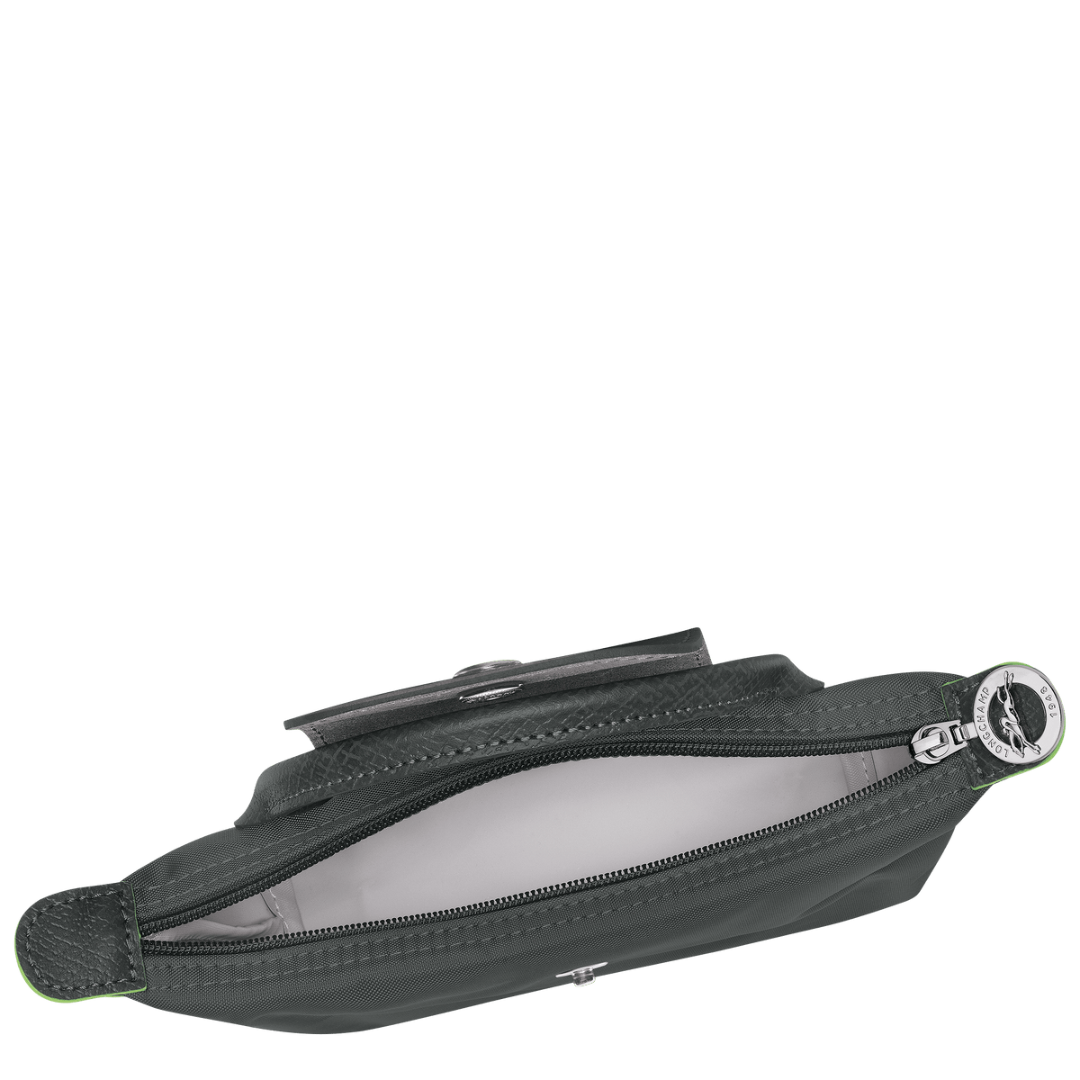 Longchamp Long Champ Longchamp Le Pliage Green Pouch With Handle Graphite