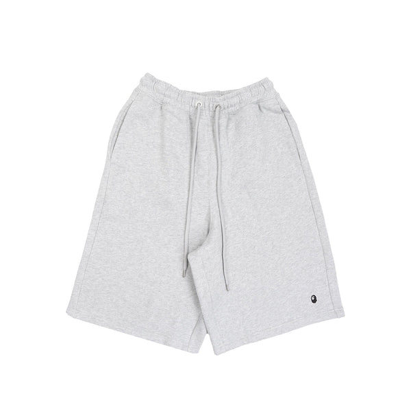 A Bathing Ape A Bathing Ape One Point Relaxed Fit Sweat Shorts - Grey