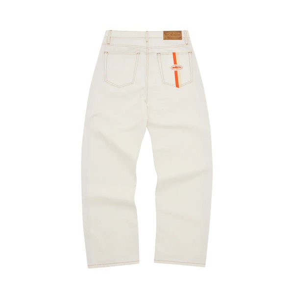 Corteiz Corteiz Dual Stripe Baggy Jeans Off White