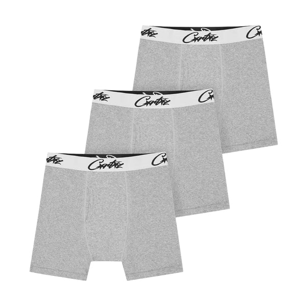 Corteiz Corteiz Allstarz Boxers (3 Pack) Grey