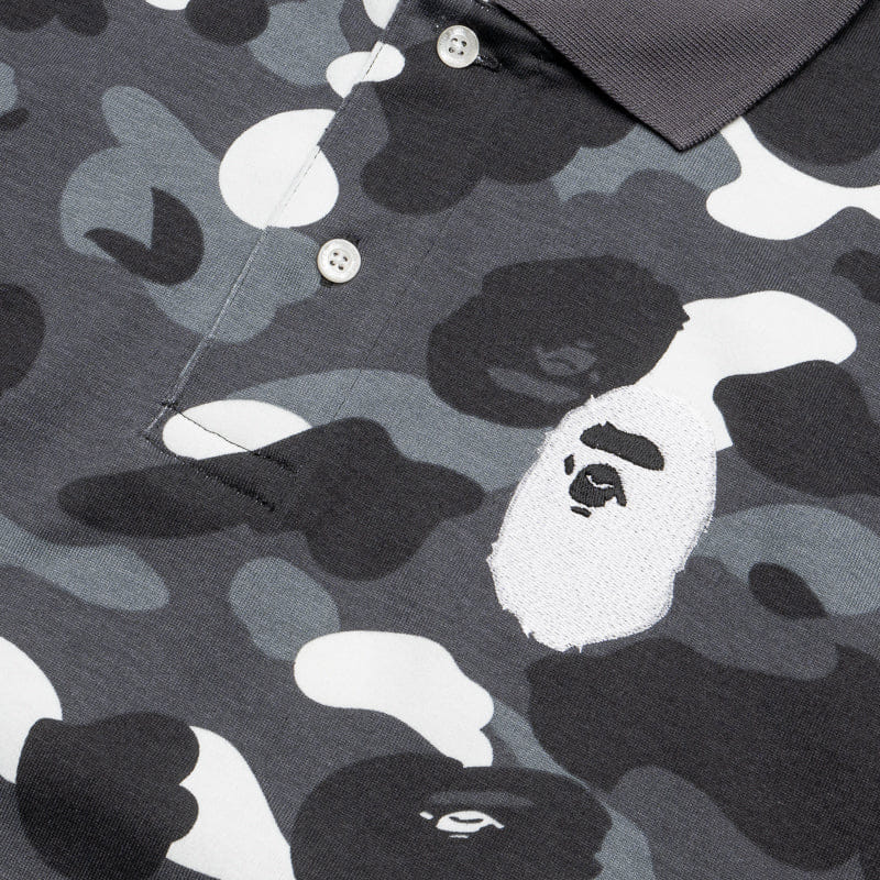 A Bathing Ape A Bathing Ape City Camo Ape Head Polo - Black