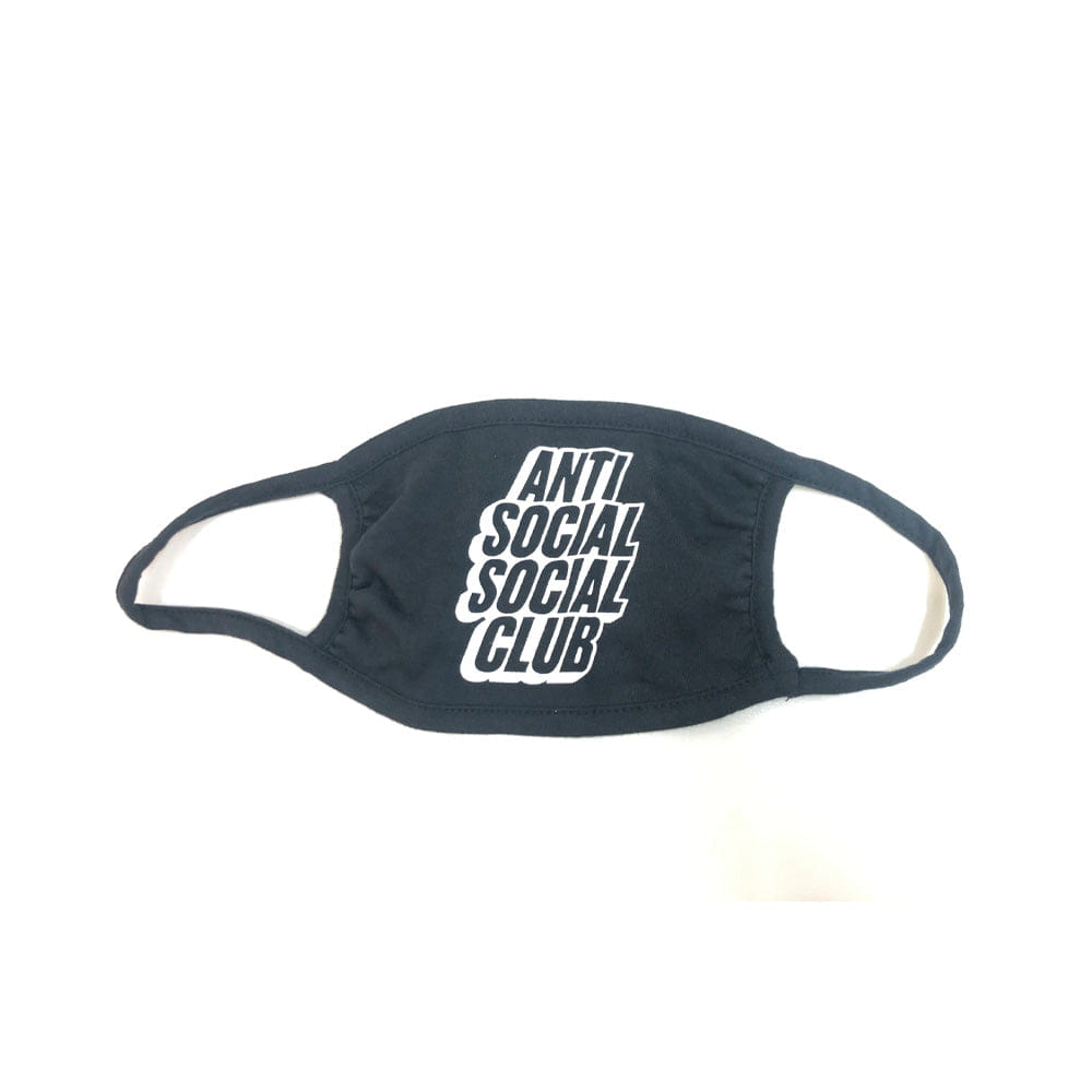 Assc Assc Black Blocked Logo Face Mask