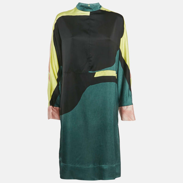 Marni Marni Multicolor Satin Shift Dress